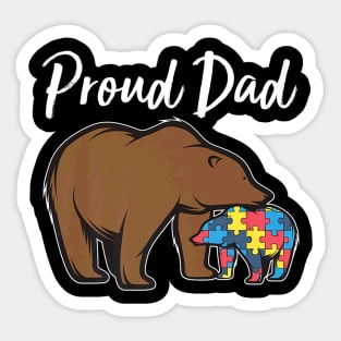 Proud Autism Dad Fathers Day Sticker